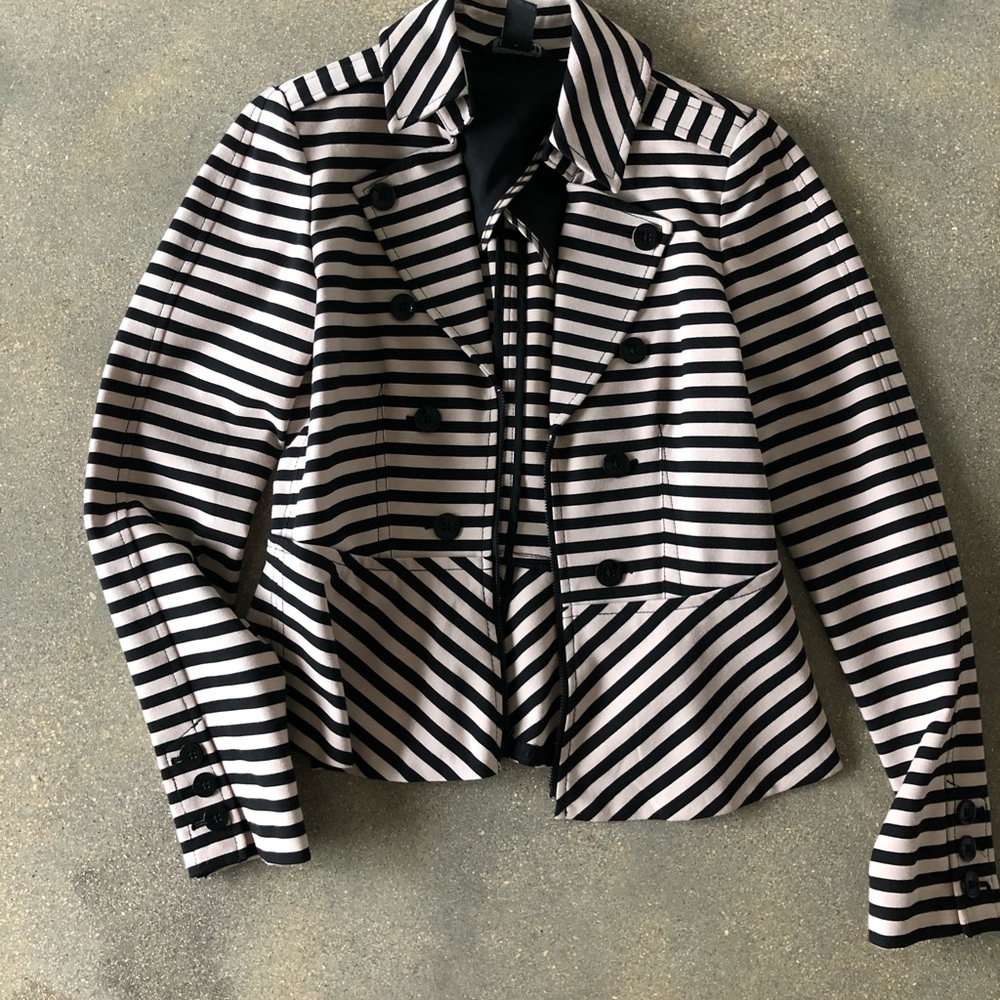 White and Black jacket, size 4